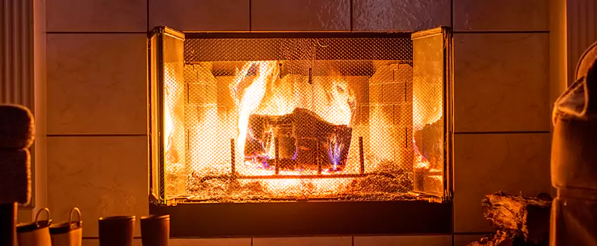 Mendota Hearth Landscape Fireplace Installation in Manitowoc, Wisconsin