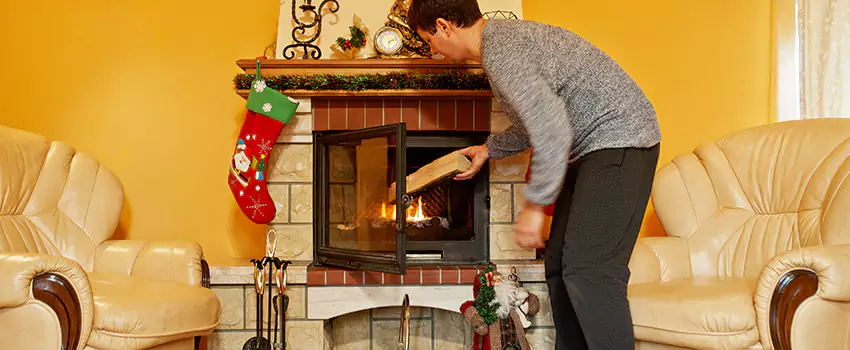 Rusted Metal Fireplace Restoration in Manitowoc, Wisconsin